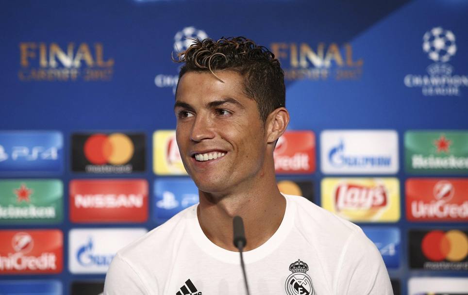 Christiano Ronaldo, l&#39;uomo del match dei blancos spagnoli (Epa)